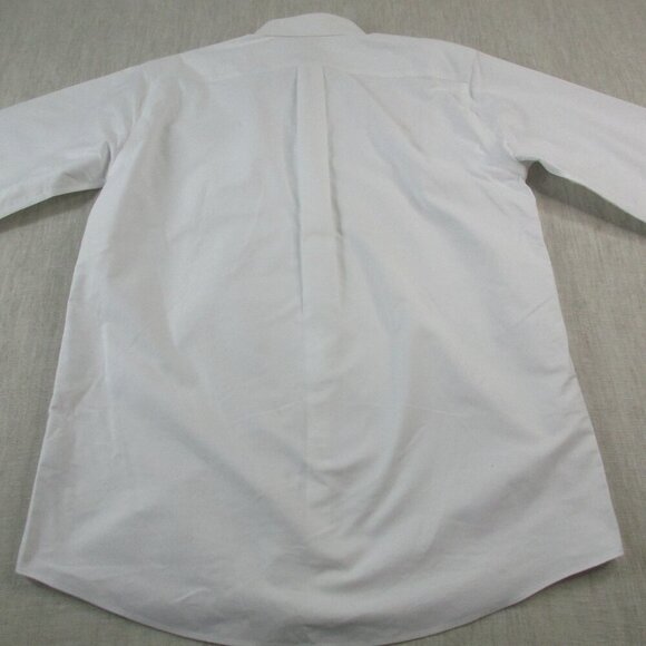 L.L. Bean Dress Shirt Mens 16 White Traditional Fit Collared Button Down 209410 - Picture 2 of 10